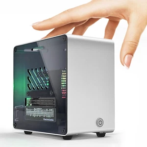 Electrocookie Raspberry Pi 5 Case Aluminum Mini Tower Case With Cooling Fan New - Afbeelding 1 van 11