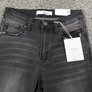 NEW KanCan Jeans Womens 3 Dark Black Denim Pants High Rise Super Skinny Stretch - Picture 1 of 13