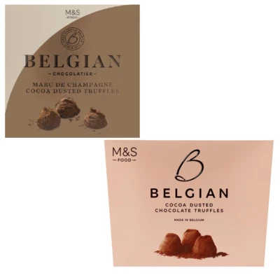 M&S Belgian Chocolate Truffles and Marc De Champagne Truffles Specials - Image 1 of 3