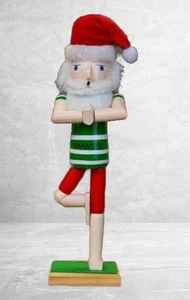 Kurt Adler 15 inch Hand Decorated Wooden Yoga Santa Nutcracker - Picture 1 of 8