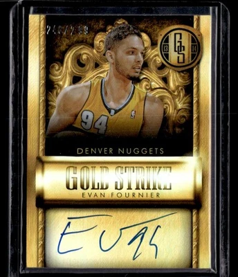 2013-14 Panini Gold Standard #57 Evan Fournier Gold Strike Signatures AU,SN - Image 1 of 2
