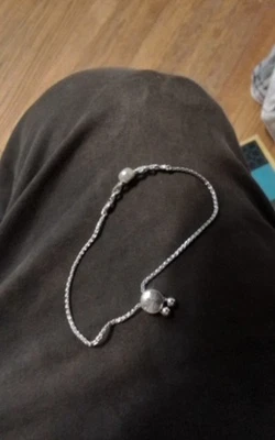 5 1/2-6 Inch Sterling Silver Bracelet W/"Pearl" Inset!39.99 Buy It Now! - Image 1 of 4