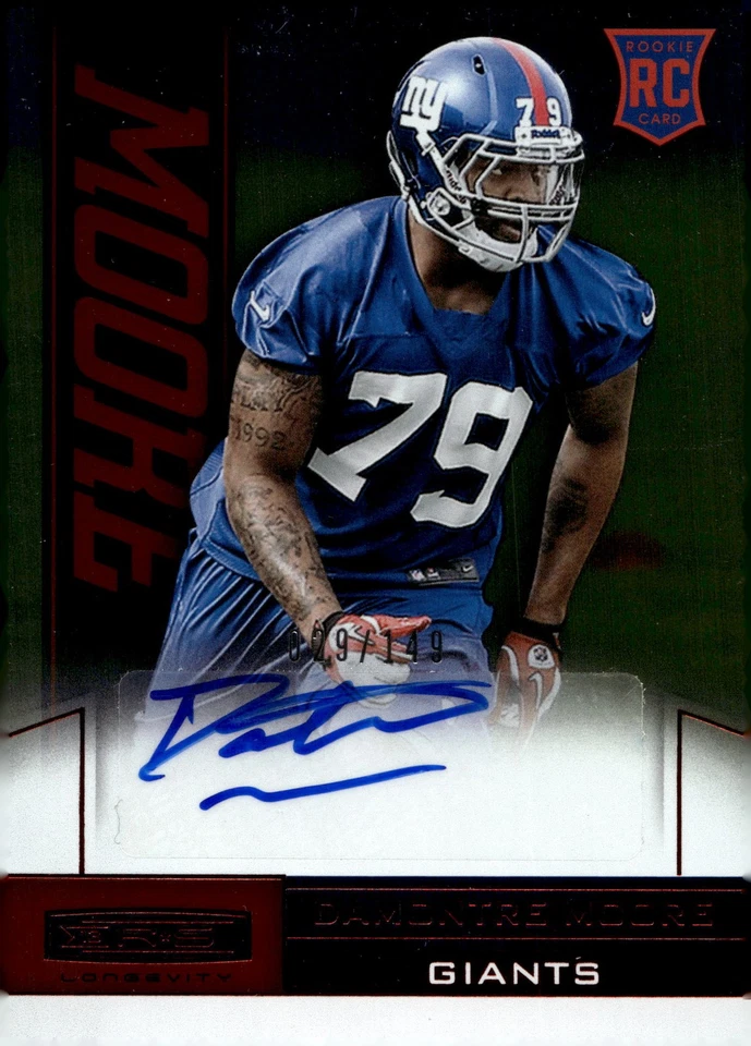 2013 Panini Rookies & Stars#119 Damontre Moore Rookie Signatures Ruby #/149 - Image 1 of 2