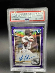2020 Bowman Chrome Xavier Edwards #CPA-XE Purple 1st RC ROOKIE Auto #/250 PSA 10 - Picture 1 of 2
