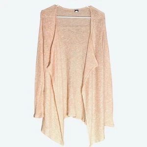 VOLCOM Women’s Lightweight Knit Open Cardigan Coral Pink Size XL - Picture 1 of 8