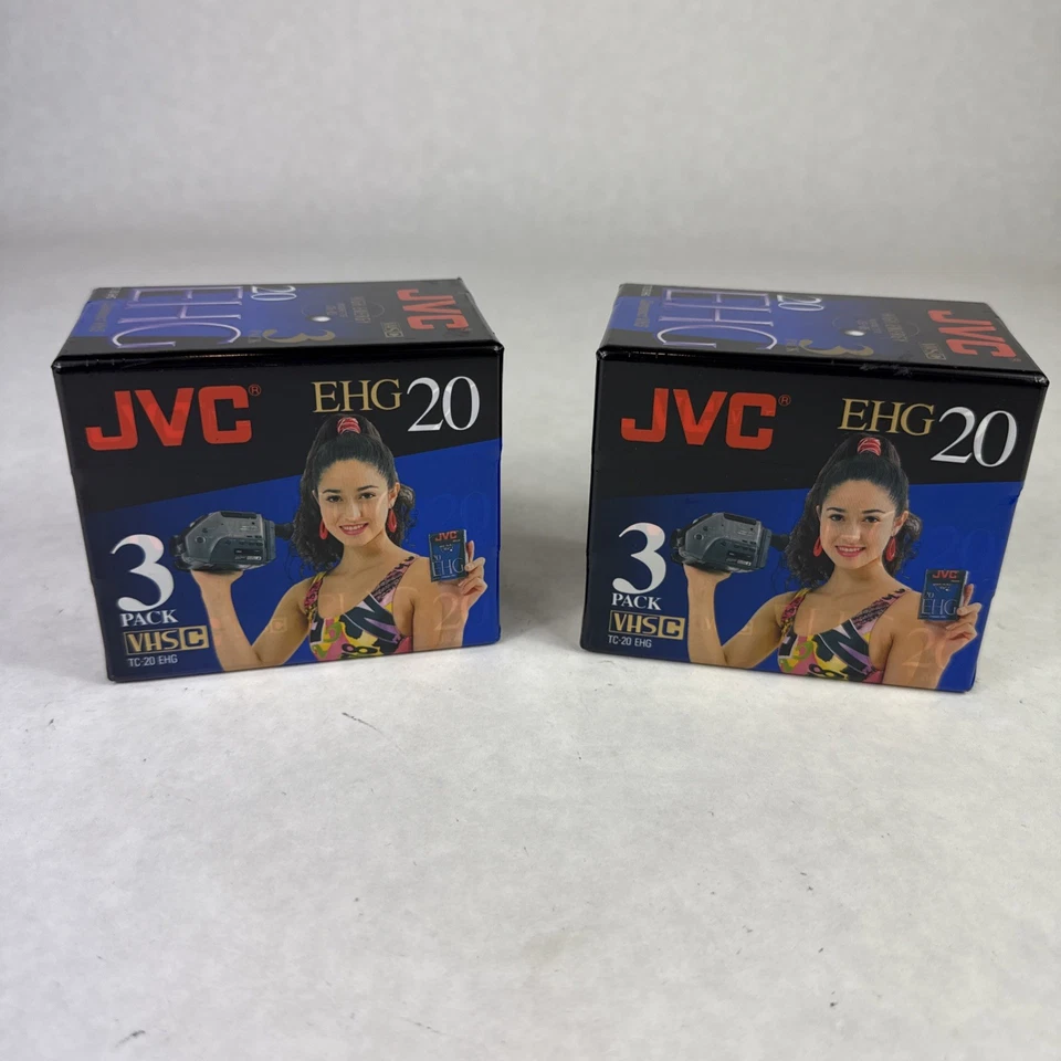 JVC EHG 20 Library Master 3 Pack STILL TC-20 EHGX3 VHS-C