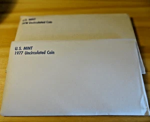 1977 +1978 P+D Uncirculated Coin Set U.S Mint Original Government Envelope - Picture 1 of 6