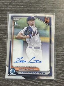 2024 Bowman Draft Jonathan Santucci Chrome Auto 1st Prospect #CPA-JS Mets - Picture 1 of 2