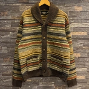RRL Double RL Ralph Lauren Native Border Shawl Cardigan Wool Size L - Picture 1 of 9