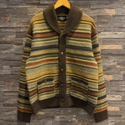 RRL Double RL Ralph Lauren Native Border Shawl Cardigan Wool Size L - Image 1 of 4