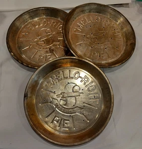 Vintage Lot Of 3 MRS SMITH'S "MELLO-RICH" Pie Plate Pan Tin 9½" - Picture 1 of 7