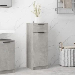 vidaXL Armario de baño madera contrachapada gris hormigón 32x34x90 cm - Imagen 1 de 10