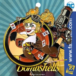 Pin FanSets con licencia de insignia de Harley Quinn de DC Comics Bombshells - Imagen 1 de 1