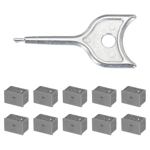 10 pièces bloqueur de port verrouillage SFP port/bloqueur de poussière avec clés codées en métal, gris - Photo 1 sur 5