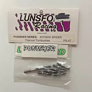 LUNSFORD KYOSHO SPIDER PUNISHER SERIES TITANIUM TURNBUCKLES NEW OLD INVENTORY - Picture 1 of 2