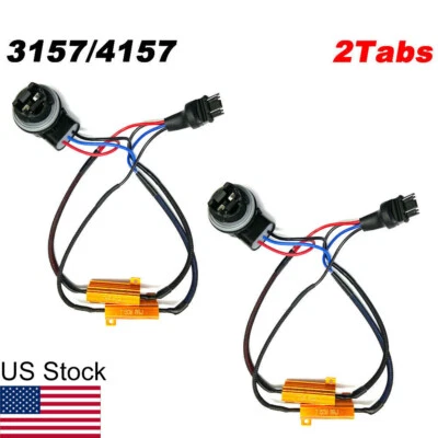 2 x 3157 2 вкладки Canbus безошибочный светодиодный сигнал поворота нагрузка резистор проводки декодер - Изображение 1 из 4