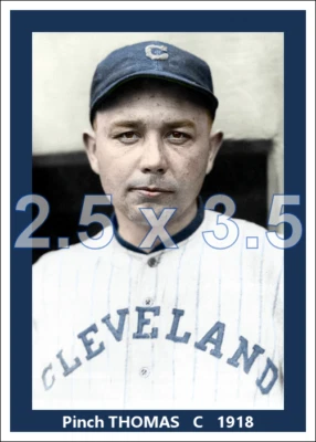Pinch Thomas - 1918 Cleveland Indians - choose a style - colorized print - Image 1 of 3