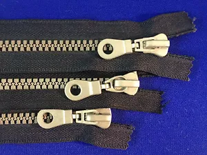 DIENTES DE PLÁSTICO Y DESLIZANTES DE PLATA DE METAL CON CREMALLERA CERRADA AZUL MARINO NO:10 - Imagen 1 de 5