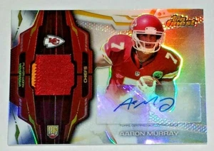 2014 Finest Rookie Refractor Autograph Jersey Patch Aaron Murray Chiefs Georgia - Picture 1 of 1