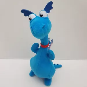 DISNEY DOC McSTUFFINS STUFFY BLUE DRAGON DINOSAUR LARGE PLUSH TOY 23cm TALL - Picture 1 of 9