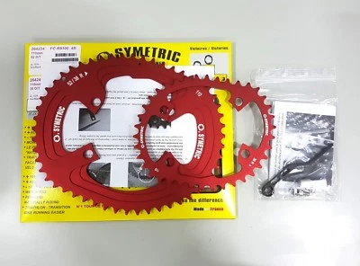 Osymetric BCD110x4 52+38T 9100/9150/8000/8020/8050 Edition Chainring Set Red  - Image 1 of 4