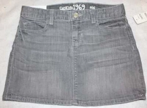 NWT Gap Kids Girl's Elysian Fields Gray Denim Stretch Mini Skirt 10 R Yrs. - Picture 1 of 1