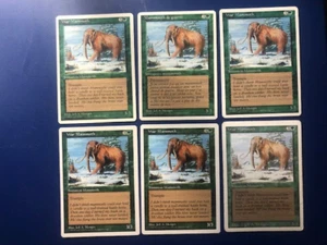 6x War Mammoth, Revised, 4th & 5th Edition Magic Cards, LP-VP, FREE SHIPPING - Picture 1 of 2
