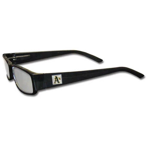 Oakland Athletics Black Glasses Readers 2.00 Power [NEW] MLB Eye Glass Sun Cover