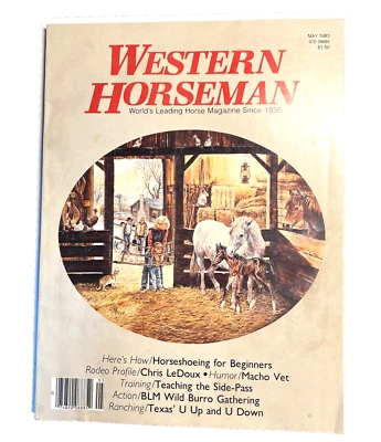 VTG Western Horseman Magazine USA 5/83 Chris LeDoux Horses Rodeo Clown - Image 1 of 3