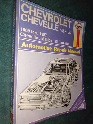 1969-1987 CHEVROLET CHEVELLE / MALIBU / EL CAMINO / МАГАЗИН РУКОВОДСТВО 70 71 72 84 85 + - Изображение 1 из 4