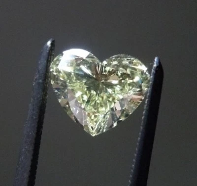 Moissanita suelta para anillo 10 x 10 mm 3,30 quilates corazón blanco roto corte diamante Foto 1 de 2