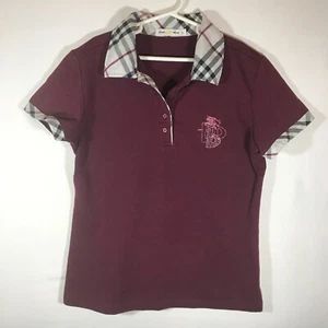 Sport Wear Shirt Girl's Large Maroon Short Sleeve Polo - Picture 1 of 7