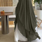 Muslim Abaya Women Prayer Hijab Eid Hooded Ramadan Khimar Long Dress Arab Burqa