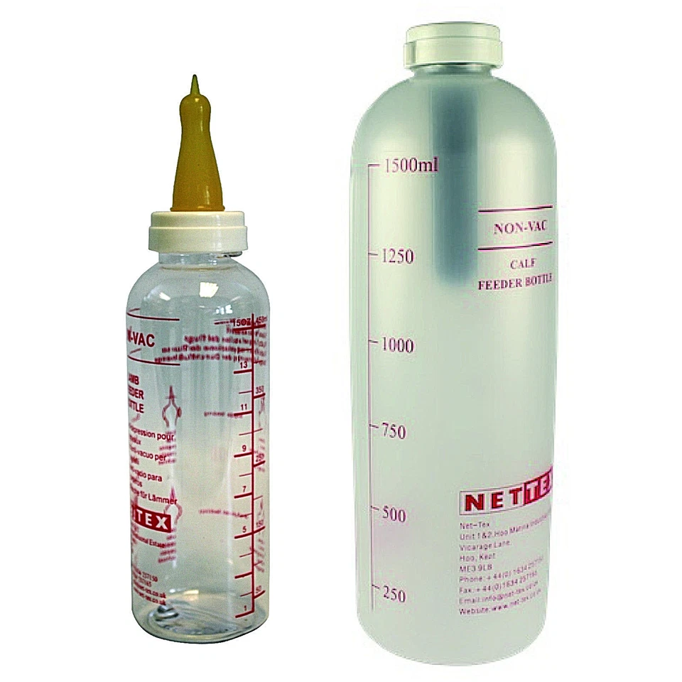 Nettex Feeding Bottle Lamb Goat or Calf - Milk feeder bottle with non vac teat
