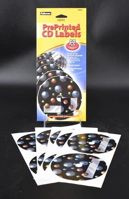NUEVO 10 Pack Fellowes NEATO Preimpreso Mate CD DVD Etiquetas 84465 Planetas Foto 1 de 4