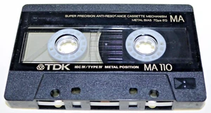 TDK MA110 Blank Metal Tape 110 minutes + Case + Tray Card + Stickers TYPE IV - Bild 1 von 4