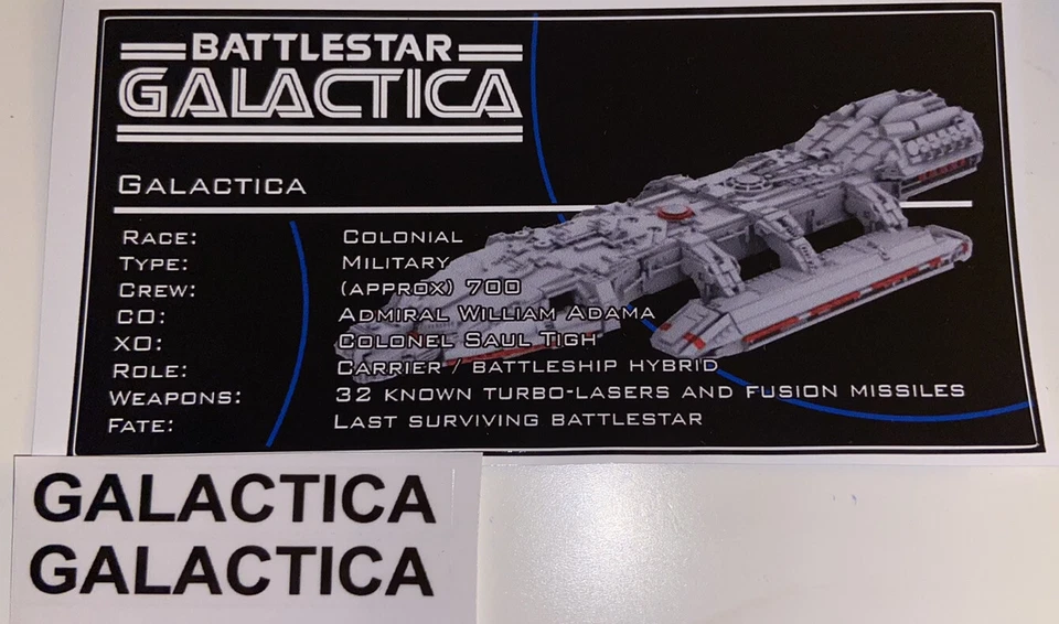 BlueBrixx Galactica Large Mothership No: 103218 Displaysticker MOC UCS