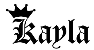Kayla Vinyl Aufkleber Aufkleber Kron Name altes Englisch - Größe & Farbe wählen - Bild 1 von 2