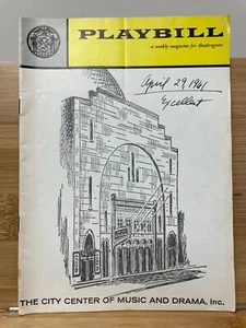 The City Center of Music and Drama Playbill - April 24, 1961 - Magazine - Bild 1 von 4
