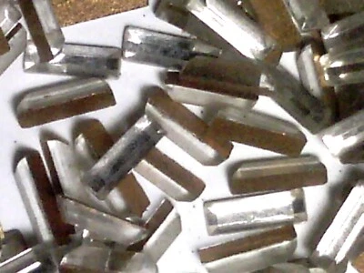 VTG 144 CLEAR RHINESTONE CUT FLAT BACK BEVEL CABOCHONS Czech  6X2mm #060116e - Image 1 of 4