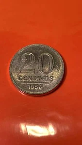 MONEDA BRASIL 20 CENTAVOS 1956 - Imagen 1 de 2