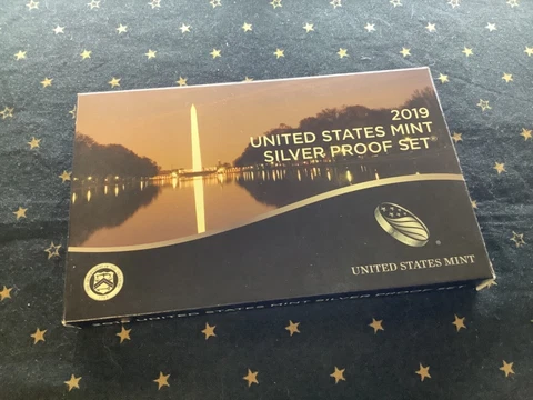 2019-S US Mint 10 Coin SILVER PROOF Set — Complete with COA! Cover