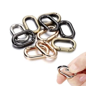 Cierre de anillo mosquetón ovalado hebilla 5 piezas bolsa clip gancho hágalo usted mismo fabricación de joyas - Imagen 1 de 17