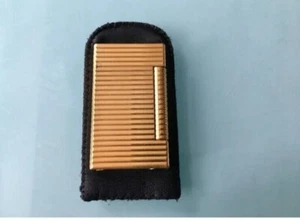 S.T. DUPONT LIGHTER DONNA PICCOLA LINEA D ORO LINEE ORIZZONTALI - Foto 1 di 12