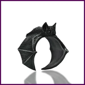 Anillos de murciélago negros vintage de Halloween moda punk anillo de murciélago ajustable - Imagen 1 de 21