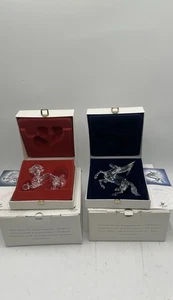 Swarovski SCS Fabulous Creatures Drache 1997 & Pegasus 1998 Kristall Figuren - Bild 1 von 9