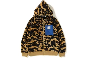 A Bathing Ape Bape 1st Camo Boa Wide Full Zip Hoodie Yellow New Authentic Gr. L - Bild 1 von 15