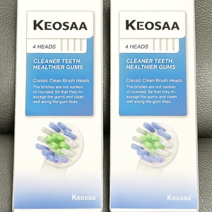 2er Set Keossa Power Tip Targets Sonic Bürstenköpfe, (4) 4er Pack Bürstenköpfe - Bild 1 von 2