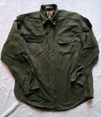 Men's Woolrich Expedition Chamois Green Shirt Large - Image 1 of 3