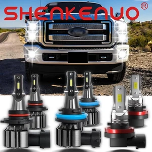 For Ford F-350 2011-2019 2X 9005+2X H11+2X H11 Fog LED Work Truck Kit 6000K - Picture 1 of 15